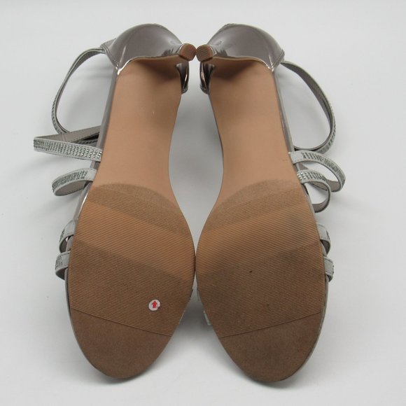 SM New York Women's Gwenna Pewter Strappy Pump New - Picture 7 of 8